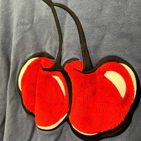 Kirsh Blue Cherry crewneck sweatshirt-BTS V Style - Picture 2 of 11